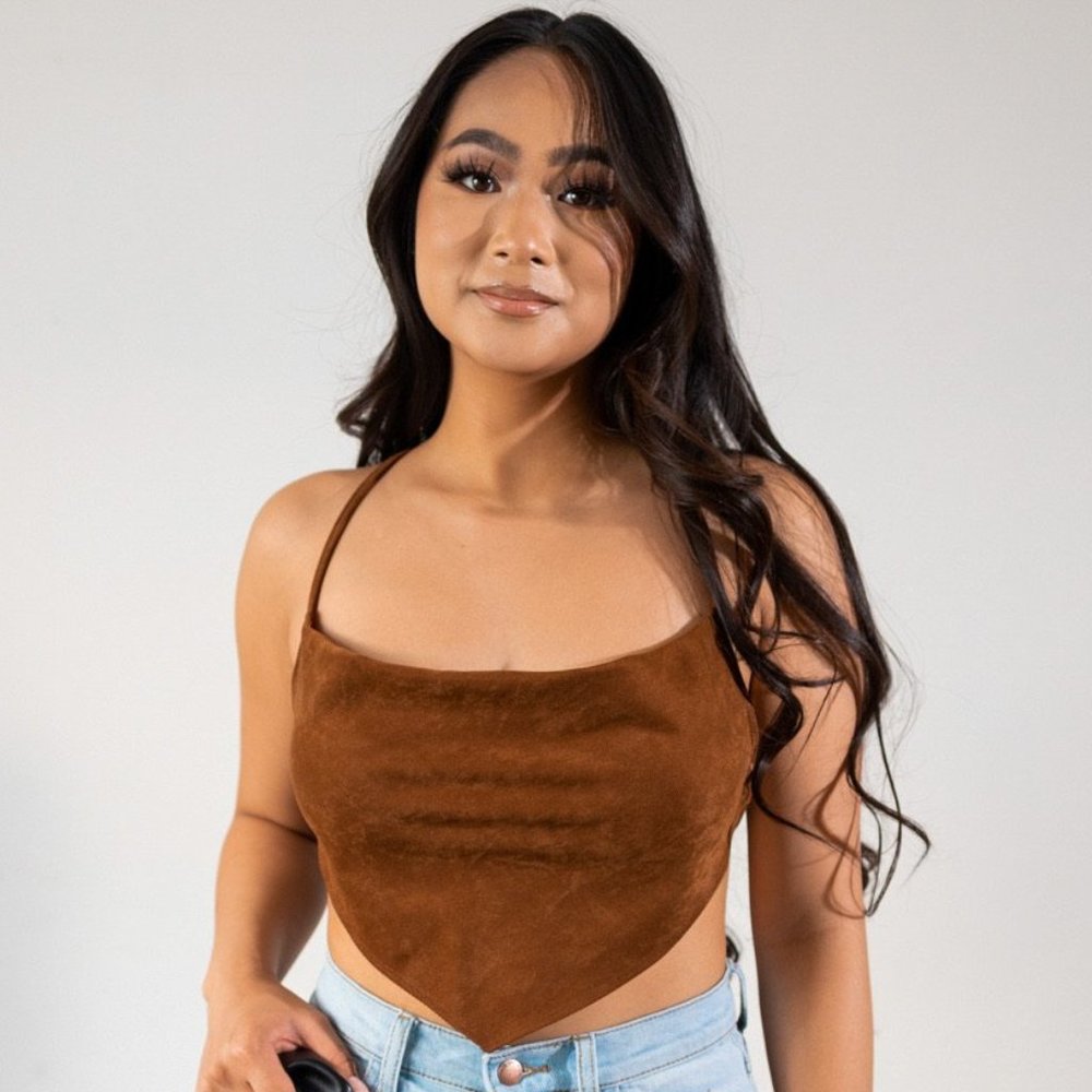 NWT Corduroy Crop Top - Picture 1 of 3